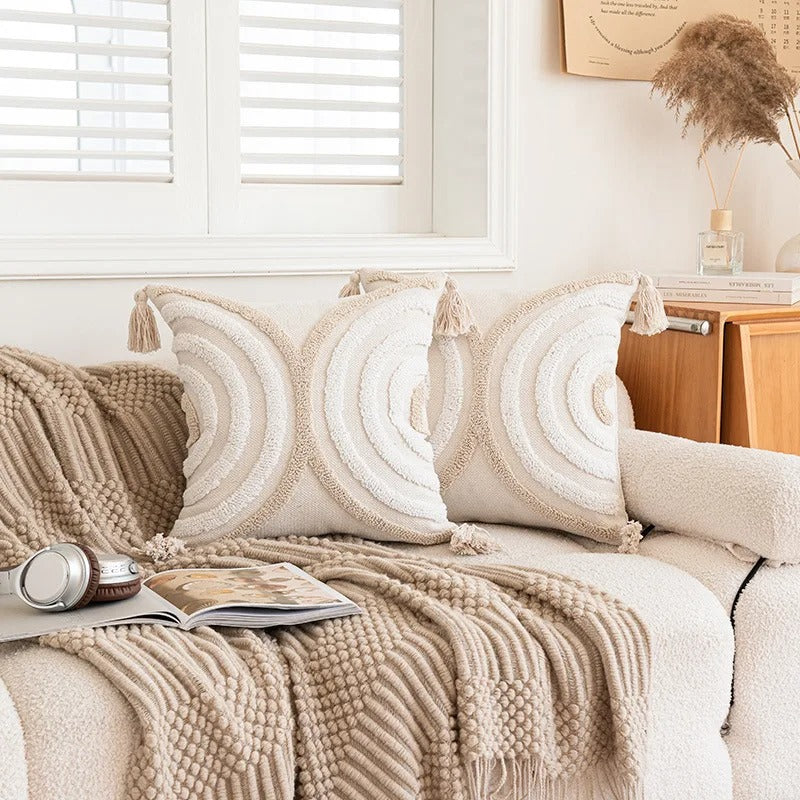 Fes™ | Boho cushion cover with tufting