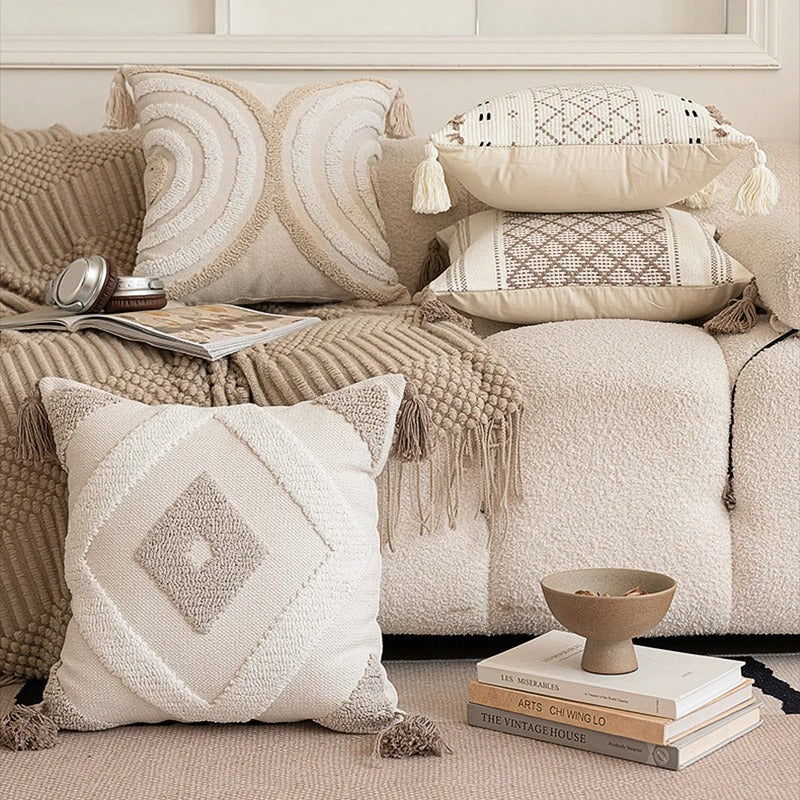 Fes™ | Boho cushion cover with tufting