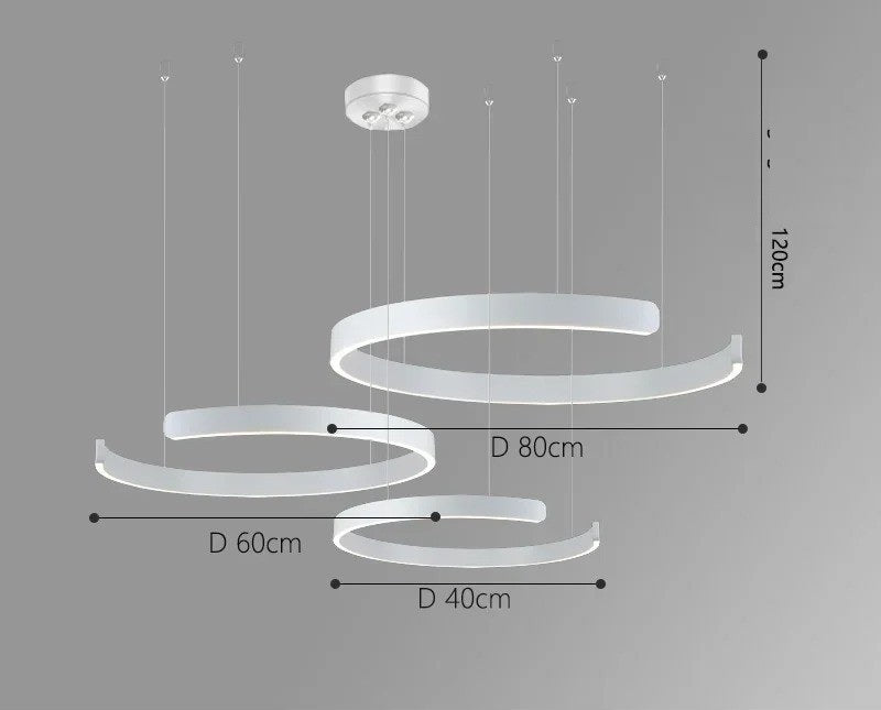 Vaya™ | Minimalist LED ring chandelier