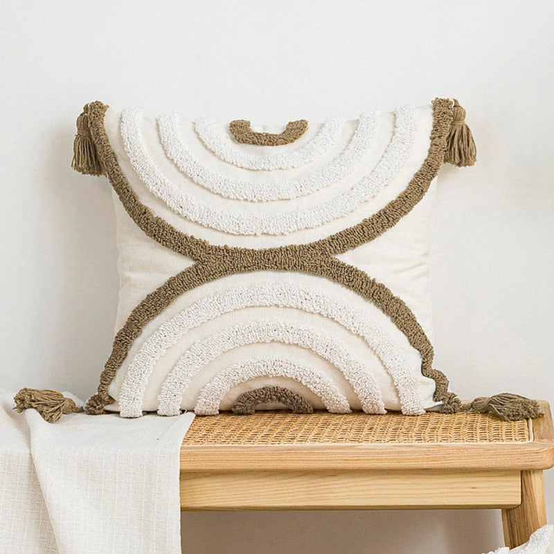 Fes™ | Boho cushion cover with tufting