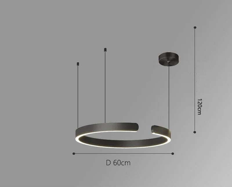 Vaya™ | Minimalist LED ring chandelier