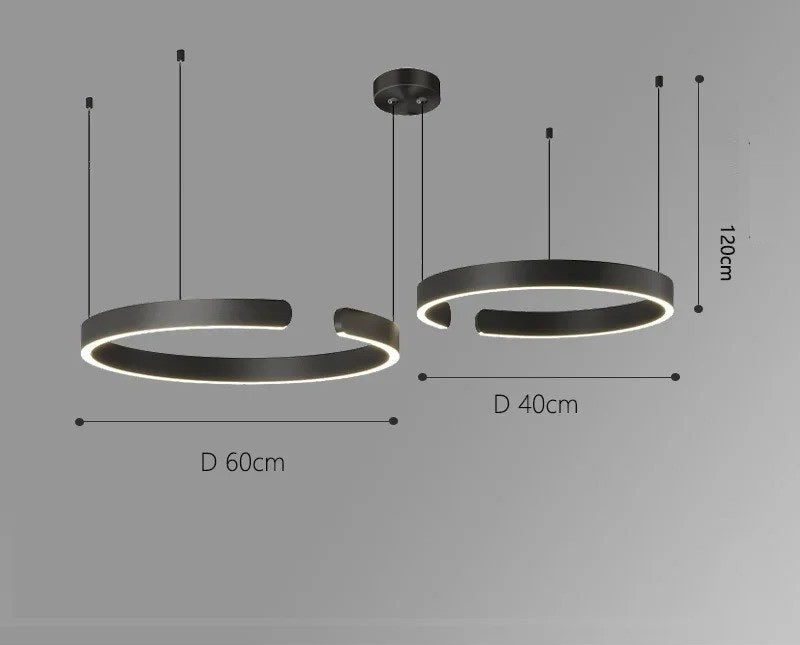 Vaya™ | Minimalist LED ring chandelier