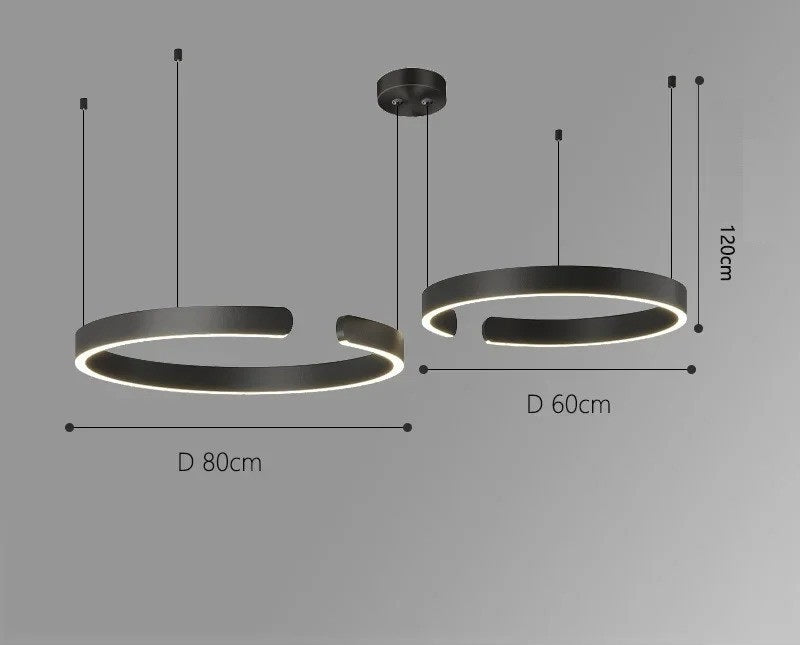Vaya™ | Minimalist LED ring chandelier