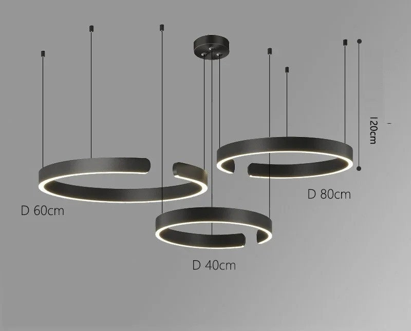 Vaya™ | Minimalist LED ring chandelier